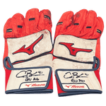 
Alec Burleson St Louis Cardinals Autographed 2026 Game Used Mizuno Batting Gloves w/ Inscription - JSA COA Red/White — Front