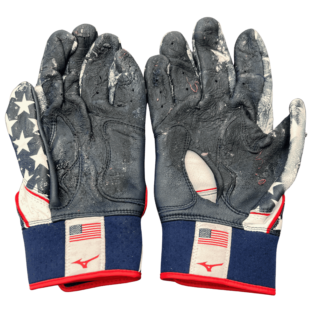 Alec Burleson St Louis Cardinals Autographed 2026 Game Used 4th of July Mizuno Batting Gloves w/ Inscription - JSA COA