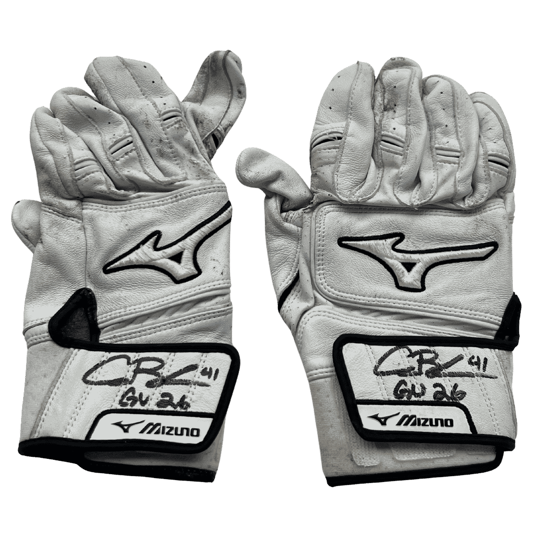 Alec Burleson St Louis Cardinals Autographed 2026 Game Used Mizuno Batting Gloves w/ Inscription - JSA COA W1