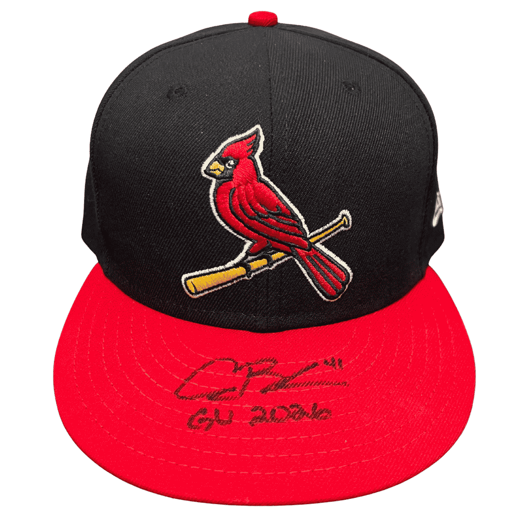 Alec Burleson St Louis Cardinals Autographed 2026 Game Used Hat w/ Inscription - JSA COA