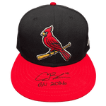 
Alec Burleson St Louis Cardinals Autographed 2026 Game Used Hat w/ Inscription - JSA COA — Front