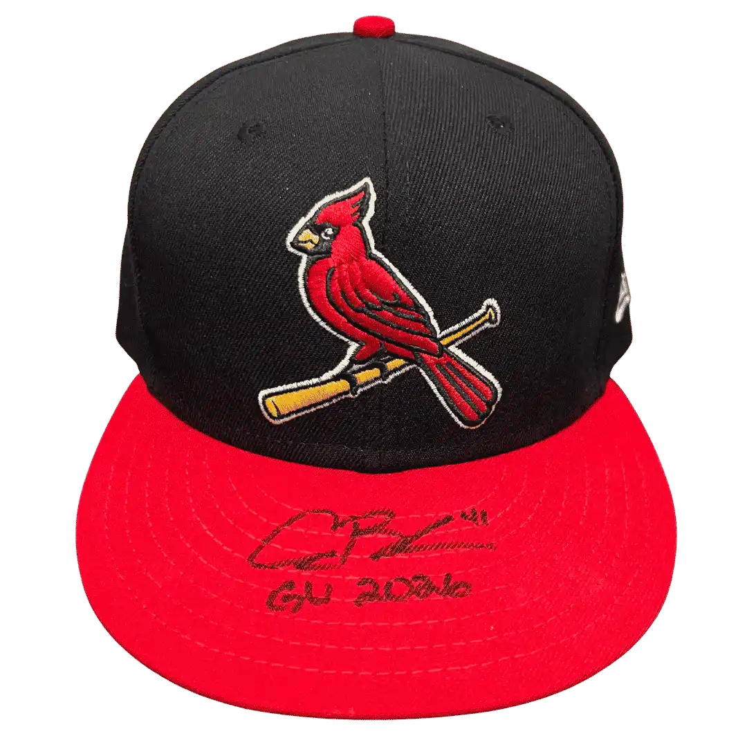 Alec Burleson St Louis Cardinals Autographed 2026 Game Used Hat w/ Inscription - JSA COA