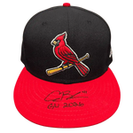 
Alec Burleson St Louis Cardinals Autographed 2026 Game Used Hat w/ Inscription - JSA COA — Front