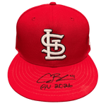 
Alec Burleson St Louis Cardinals Autographed 2026 Game Used Hat w/ Inscription - JSA COA — Front