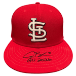 
Alec Burleson St Louis Cardinals Autographed 2026 Game Used Hat w/ Inscription - JSA COA — Front