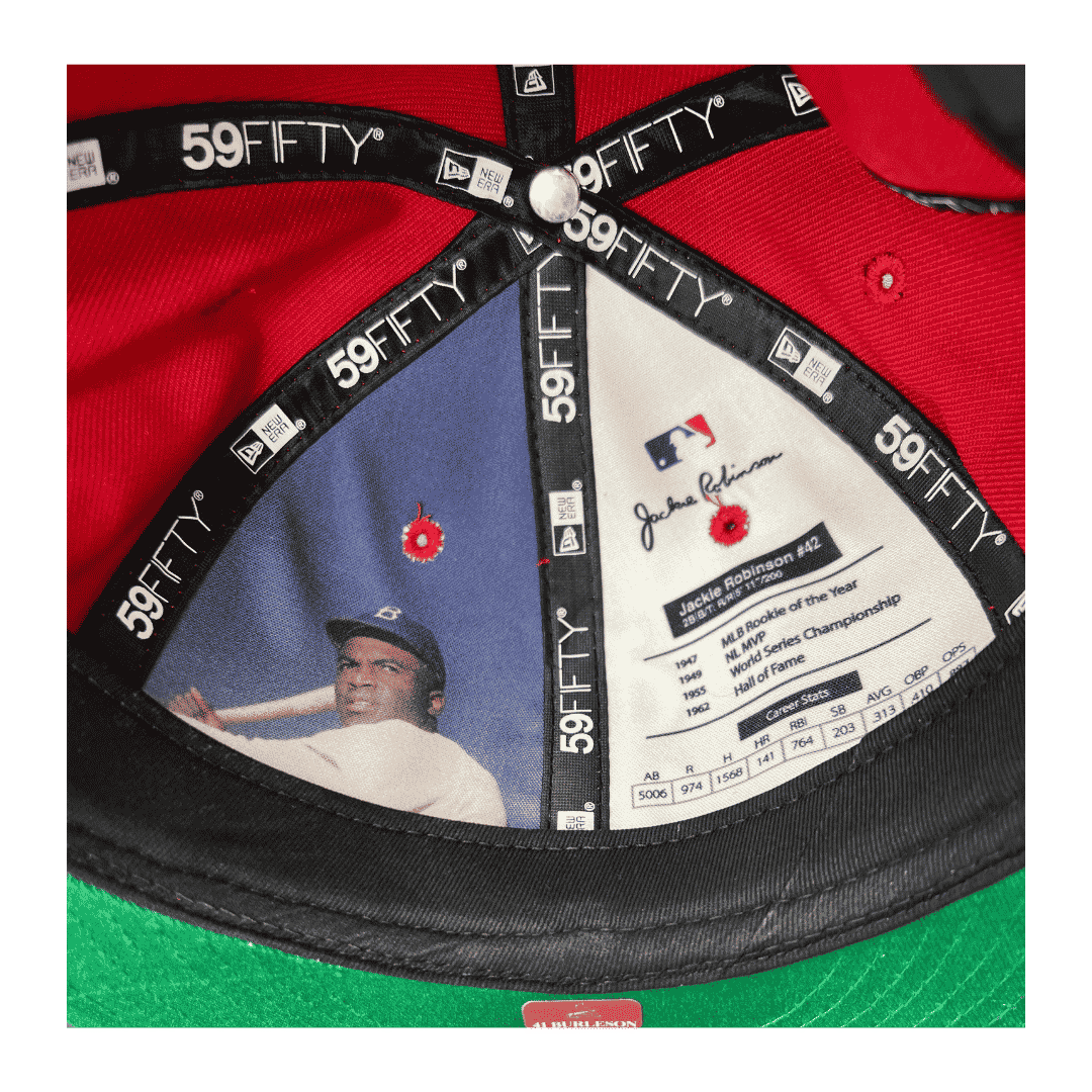 Alec Burleson St Louis Cardinals Autographed 2026 Game Used Jackie Robinson Day Hat w/ Inscription - JSA COA
