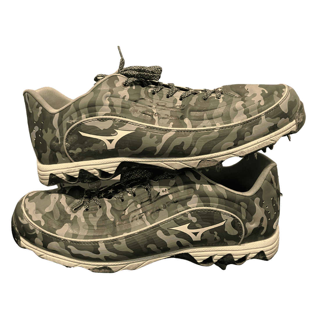 Alec Burleson St Louis Cardinals Autographed 2026 Game Used Armed Forces Weekend Cleats w/ Inscription - JSA COA