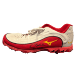 
Alec Burleson St Louis Cardinals Autographed 2026 Game Used Cleats w/ Inscription - JSA COA — Back