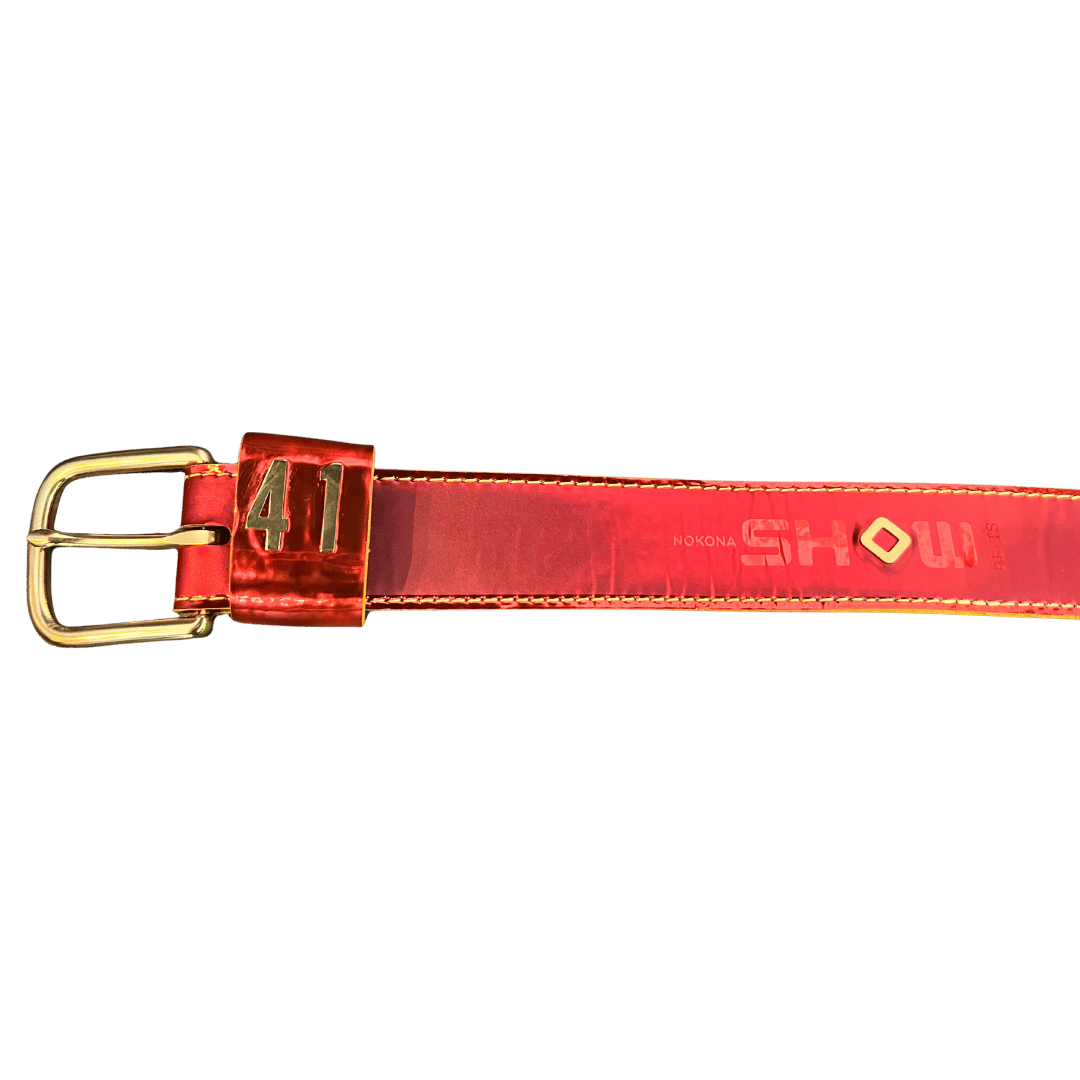 Alec Burleson St Louis Cardinals Autographed 2026 Game Worn Belt w/ Inscription - JSA COA