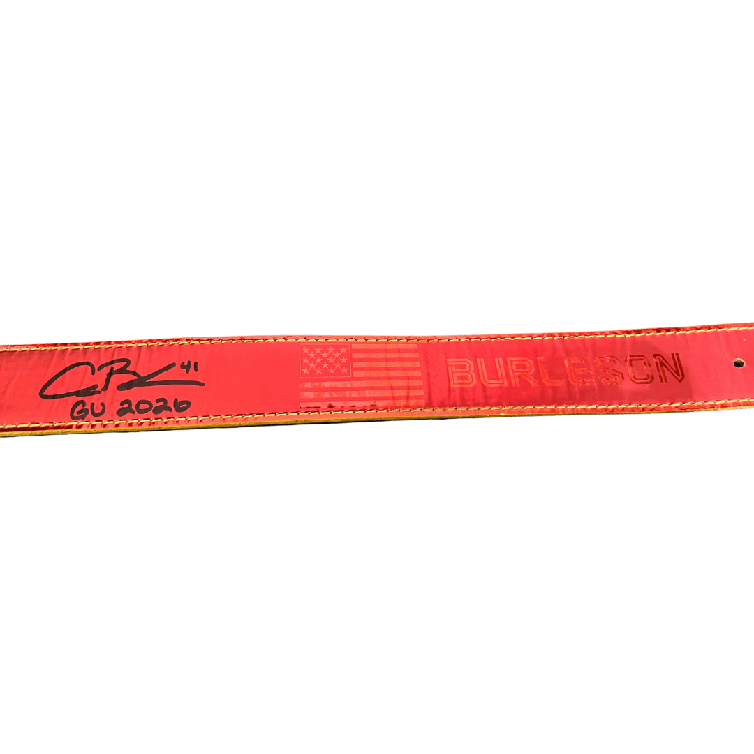 Alec Burleson St Louis Cardinals Autographed 2026 Game Worn Belt w/ Inscription - JSA COA