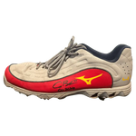 
Alec Burleson St Louis Cardinals Autographed 2026 Game Used Cleats w/ Inscription - JSA COA — Back