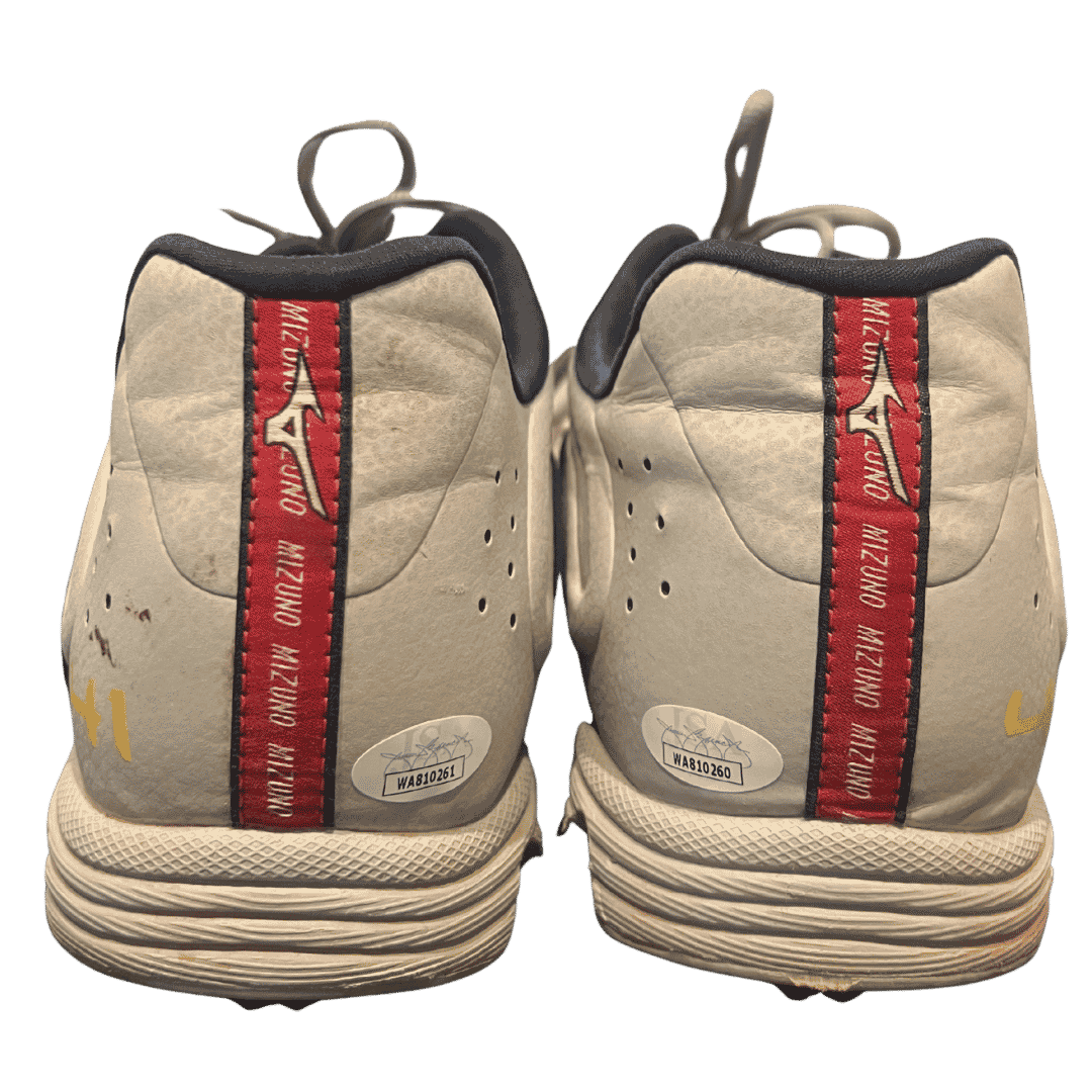 Alec Burleson St Louis Cardinals Autographed 2026 Game Used Cleats w/ Inscription - JSA COA