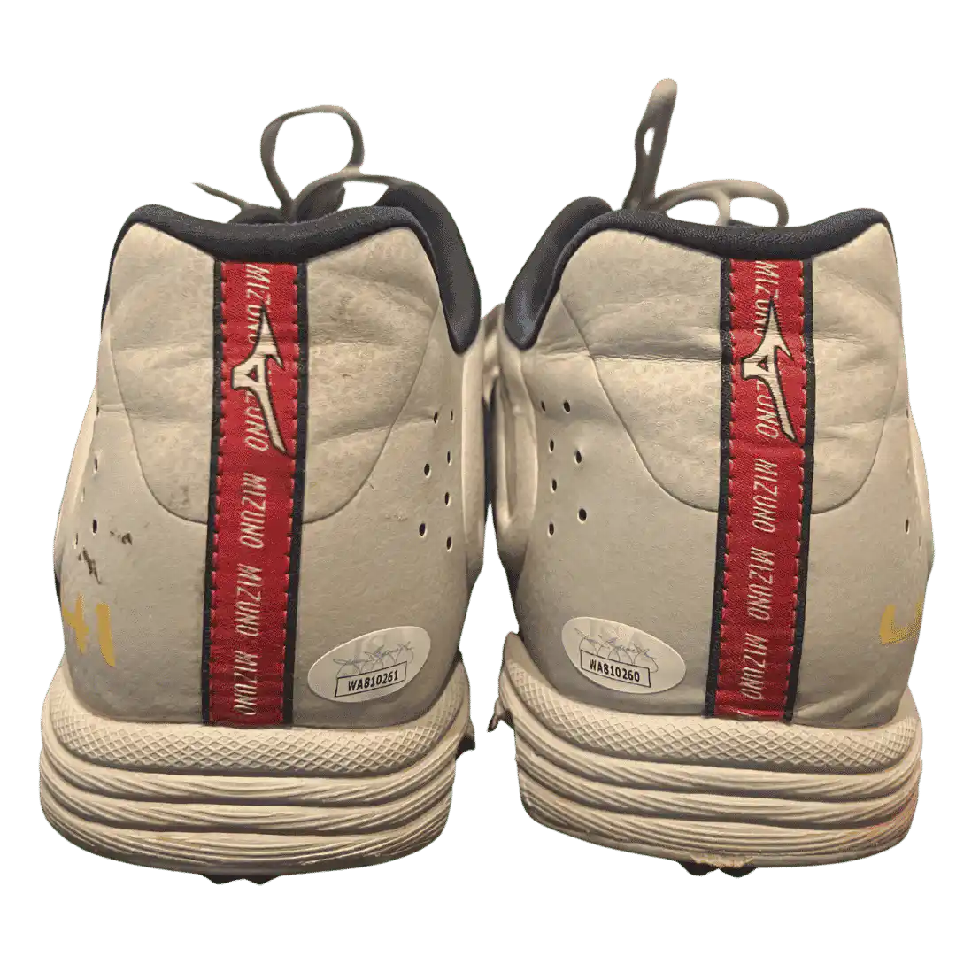 Alec Burleson St Louis Cardinals Autographed 2026 Game Used Cleats w/ Inscription - JSA COA