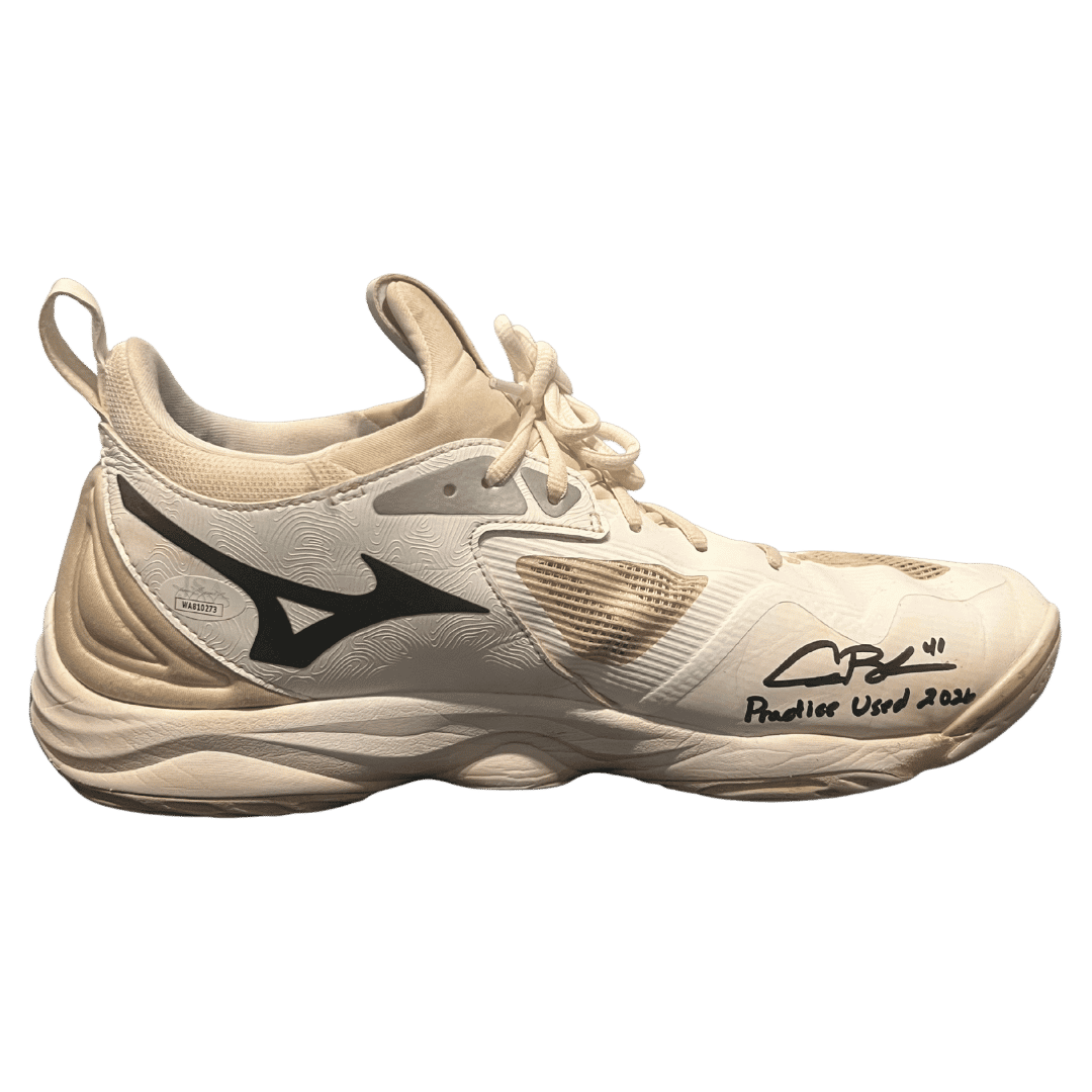 Alec Burleson St Louis Cardinals Autographed 2026 Practice Used Shoes w/ Inscription - JSA COA