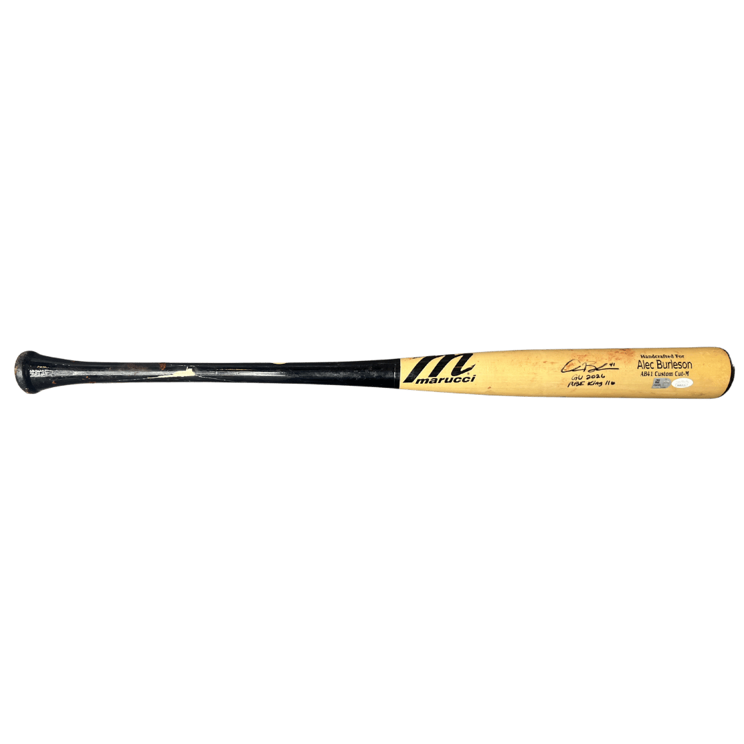Alec Burleson St Louis Cardinals Autographed 2026 Game Used Bat w/ Inscriptions - JSA & MLB COA