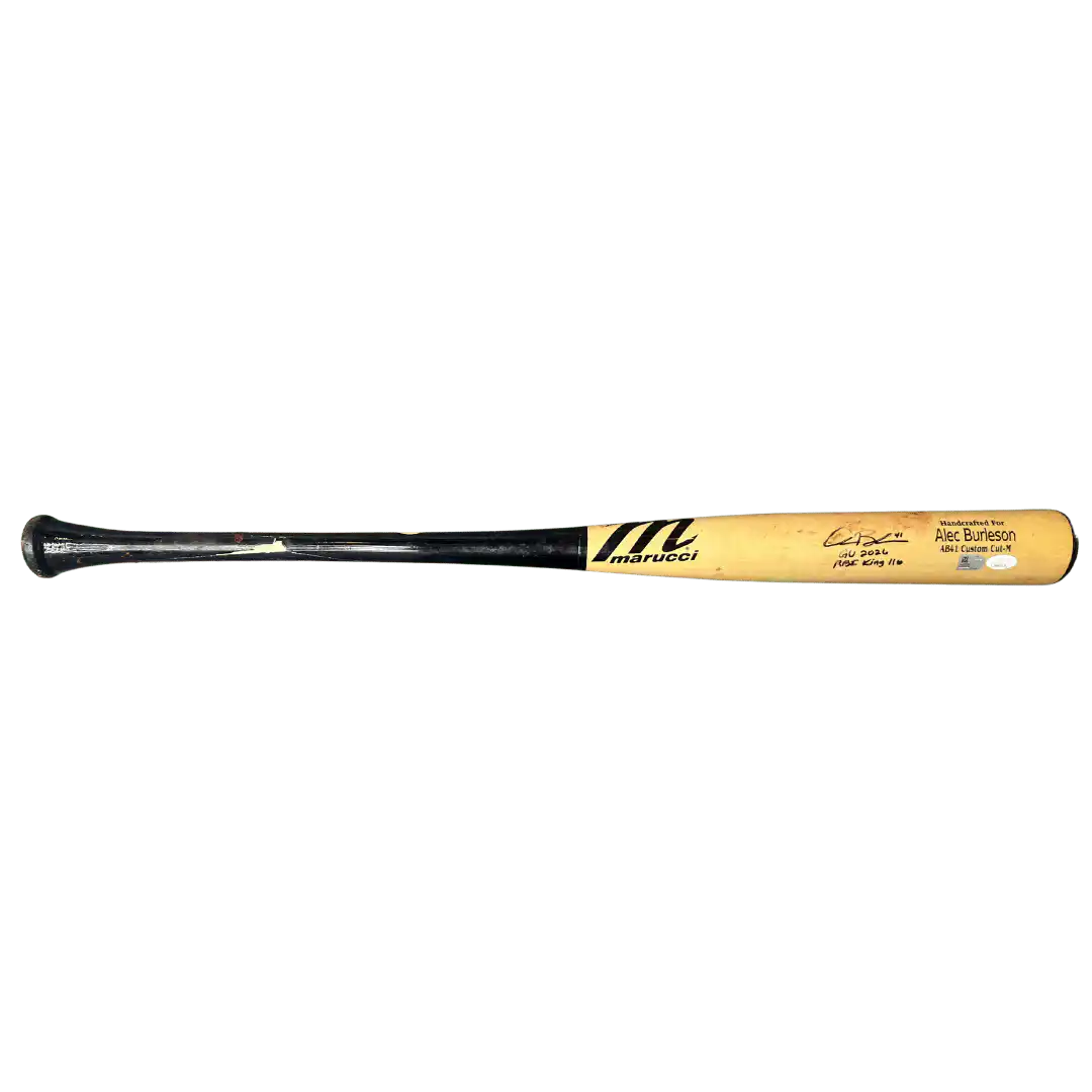 Alec Burleson St Louis Cardinals Autographed 2026 Game Used Bat w/ Inscriptions - JSA & MLB COA