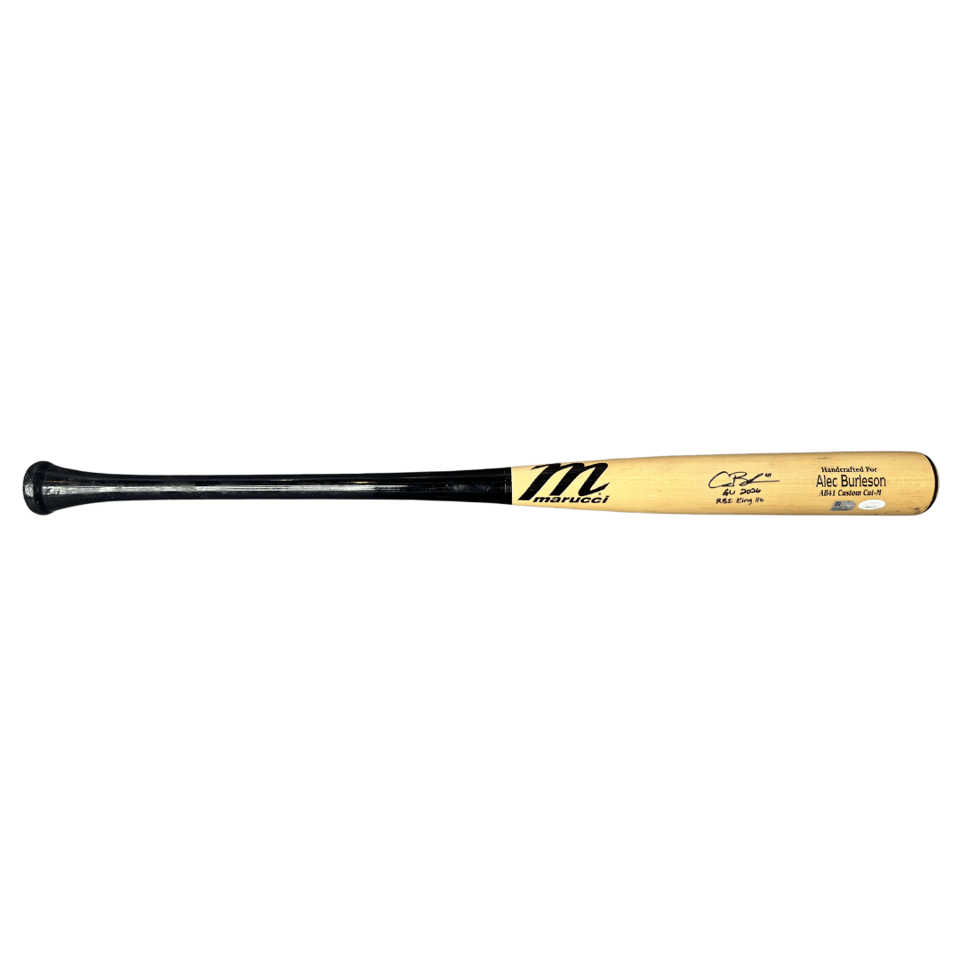 Alec Burleson St Louis Cardinals Autographed 2026 Game Used Bat w/ Inscriptions - JSA & MLB COA