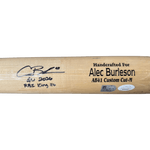 
Alec Burleson St Louis Cardinals Autographed 2026 Game Used Bat w/ Inscriptions - JSA & MLB COA — Back