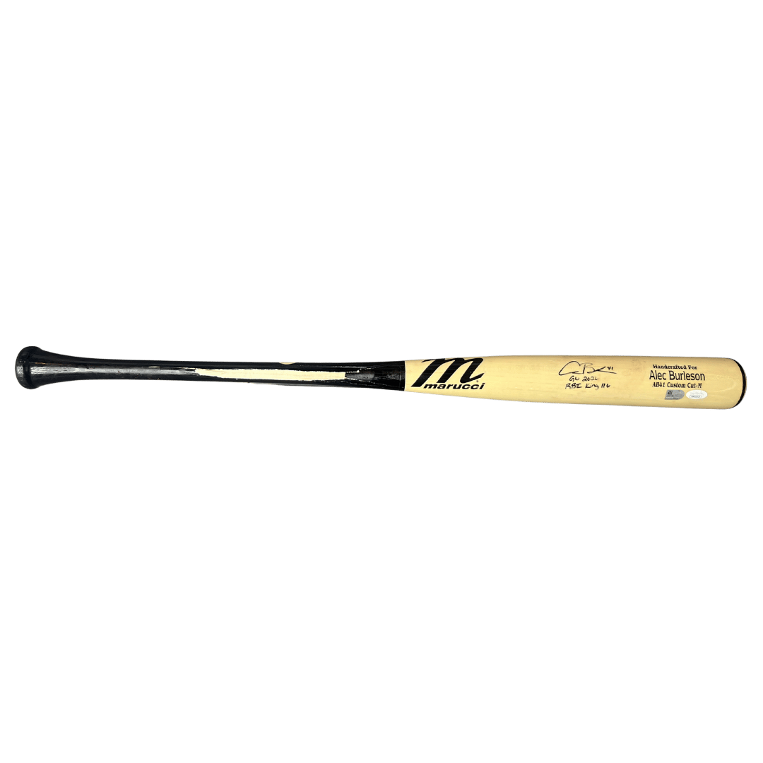 Alec Burleson St Louis Cardinals Autographed 2026 Game Used Bat w/ Inscriptions - JSA & MLB COA