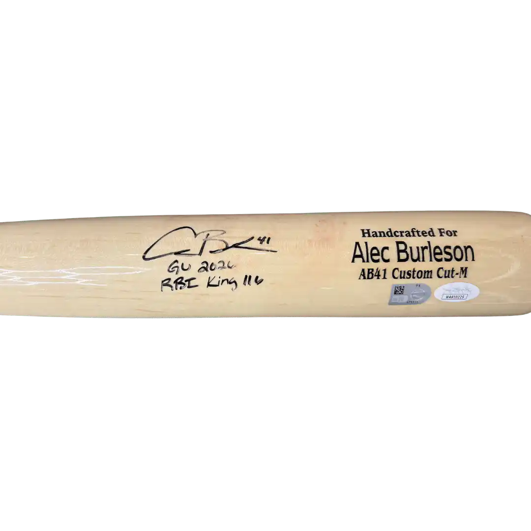 Alec Burleson St Louis Cardinals Autographed 2026 Game Used Bat w/ Inscriptions - JSA & MLB COA