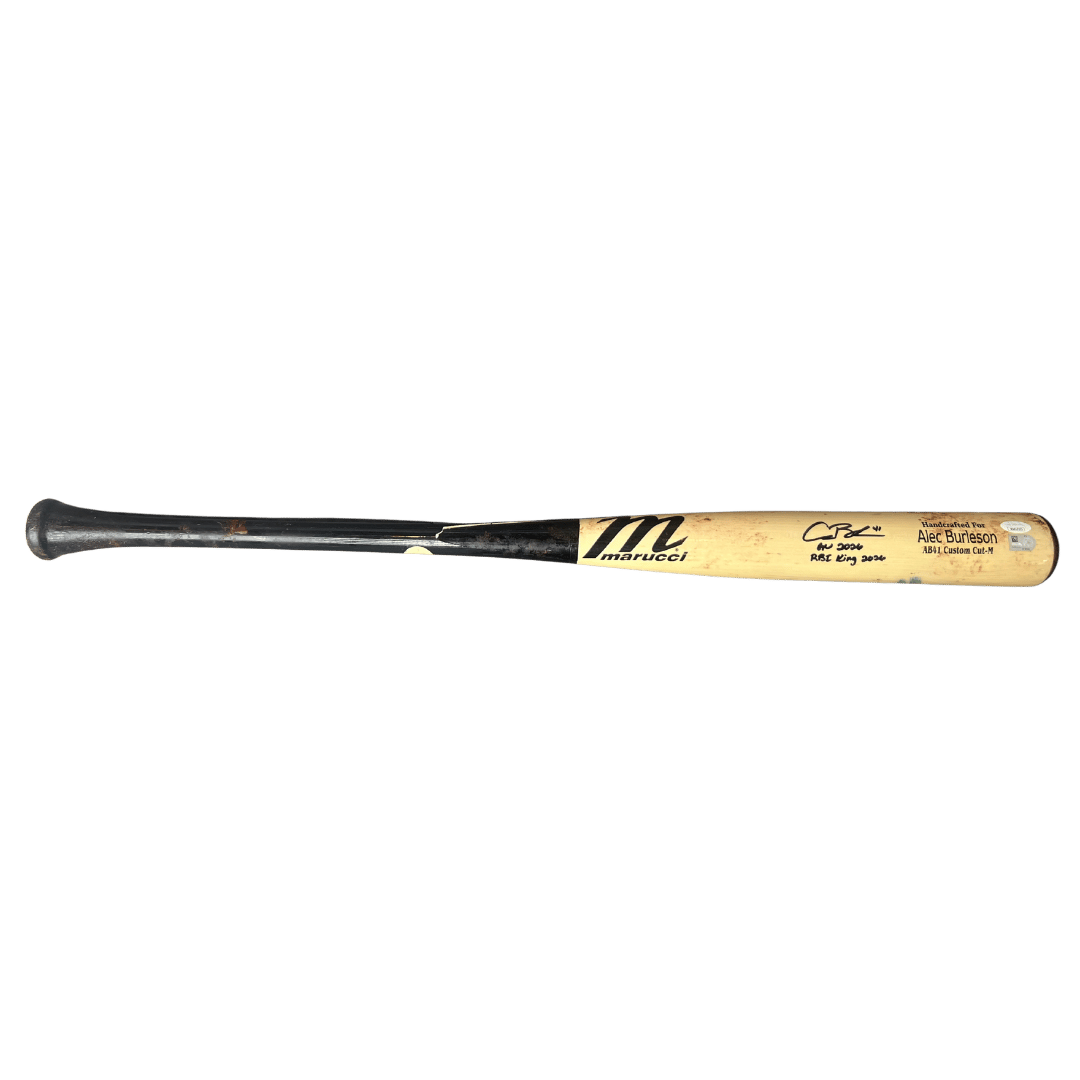 Alec Burleson St Louis Cardinals Autographed 2026 Game Used Bat w/ Inscriptions - JSA & MLB COA