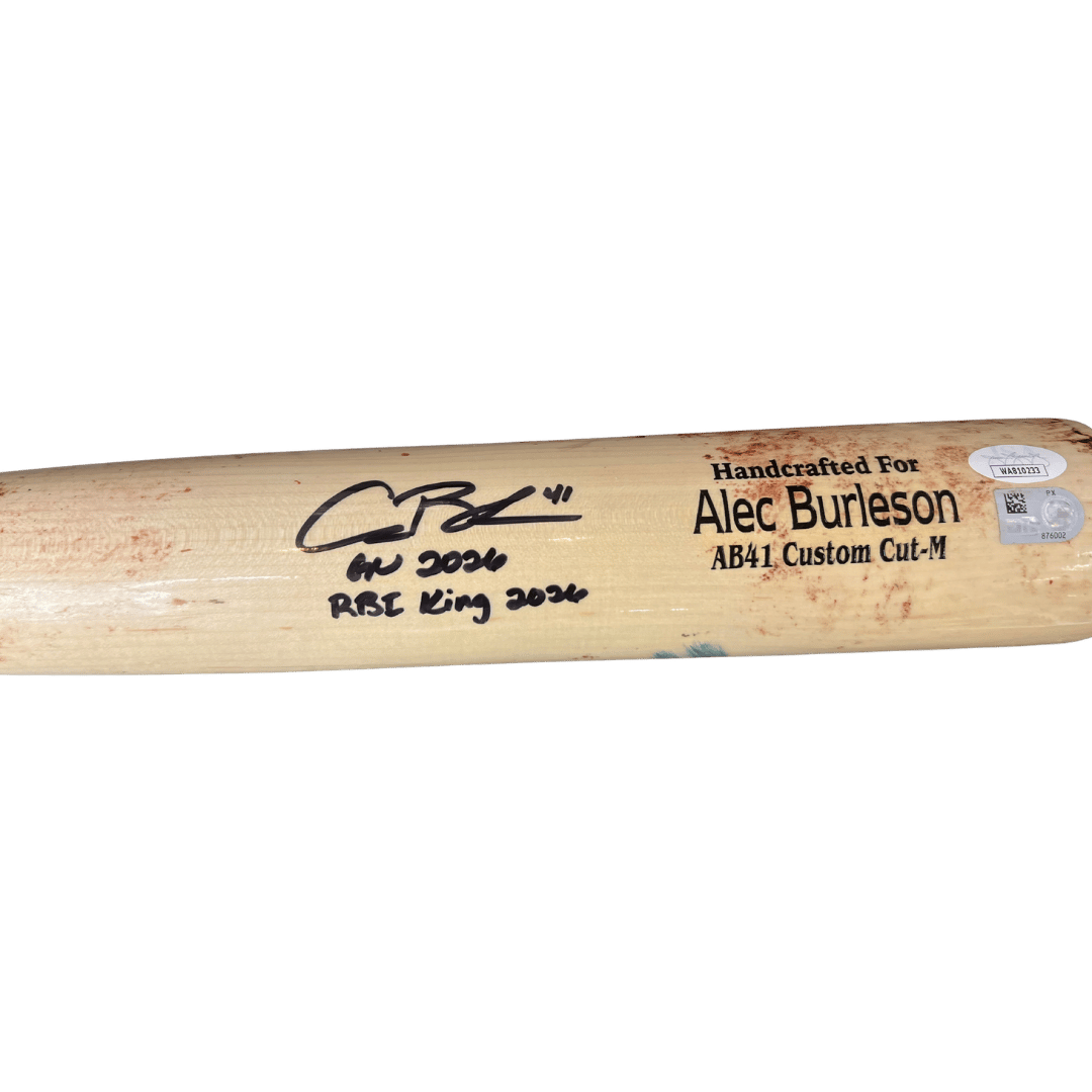 Alec Burleson St Louis Cardinals Autographed 2026 Game Used Bat w/ Inscriptions - JSA & MLB COA