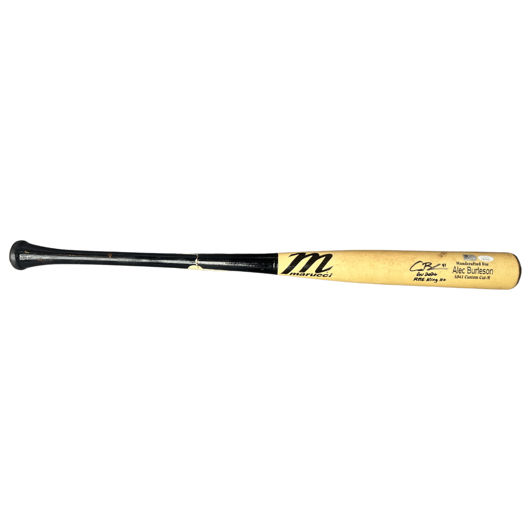 Alec Burleson St Louis Cardinals Autographed 2026 Game Used Bat w/ Inscriptions - JSA & MLB COA