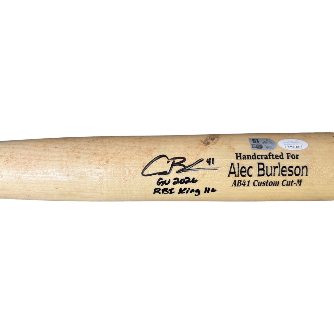 Alec Burleson St Louis Cardinals Autographed 2026 Game Used Bat w/ Inscriptions - JSA & MLB COA