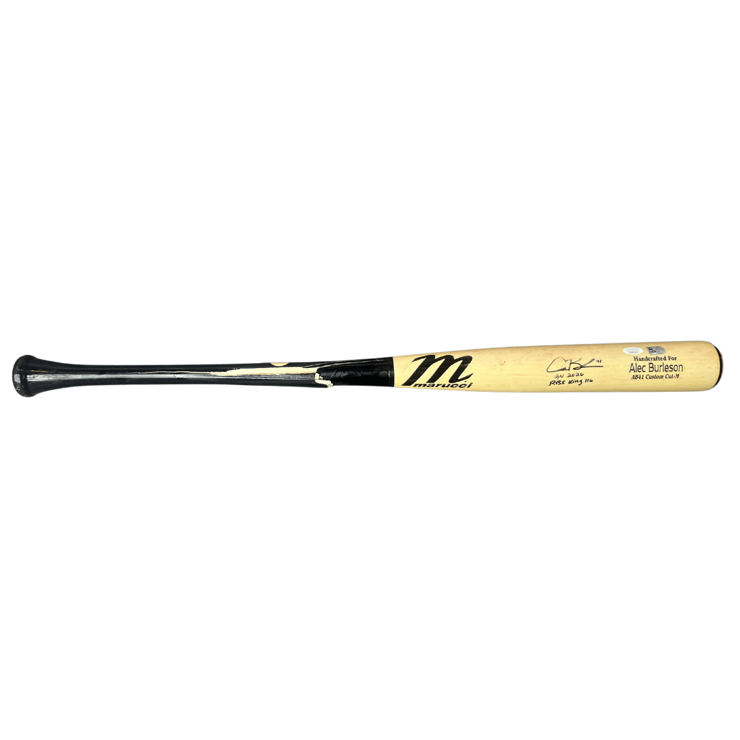 Alec Burleson St Louis Cardinals Autographed 2026 Game Used Bat w/ Inscriptions - JSA & MLB COA