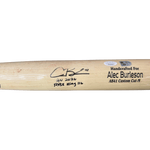 
Alec Burleson St Louis Cardinals Autographed 2026 Game Used Bat w/ Inscriptions - JSA & MLB COA — Back