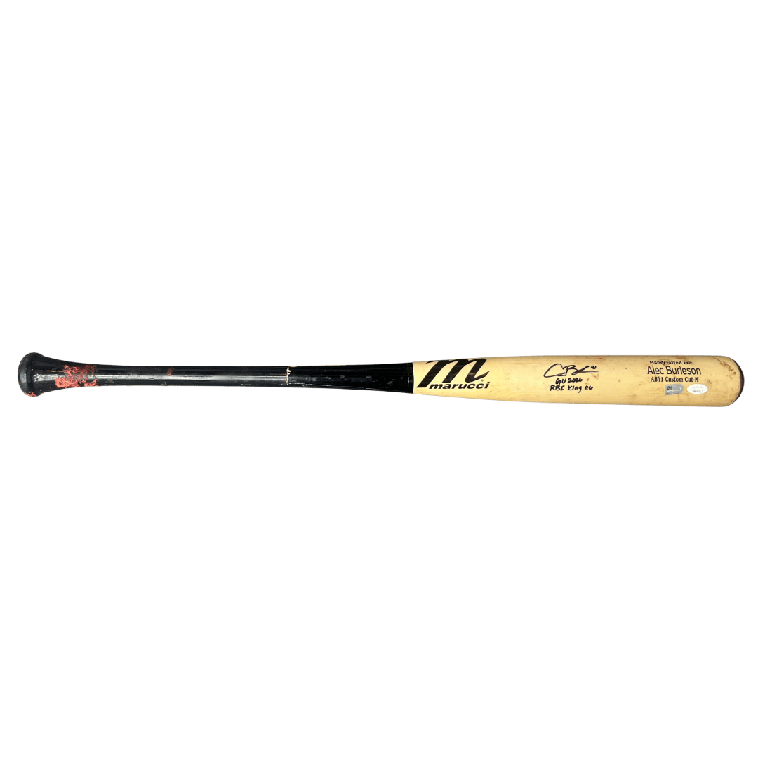 Alec Burleson St Louis Cardinals Autographed 2026 Game Used Bat w/ Inscriptions - JSA & MLB COA