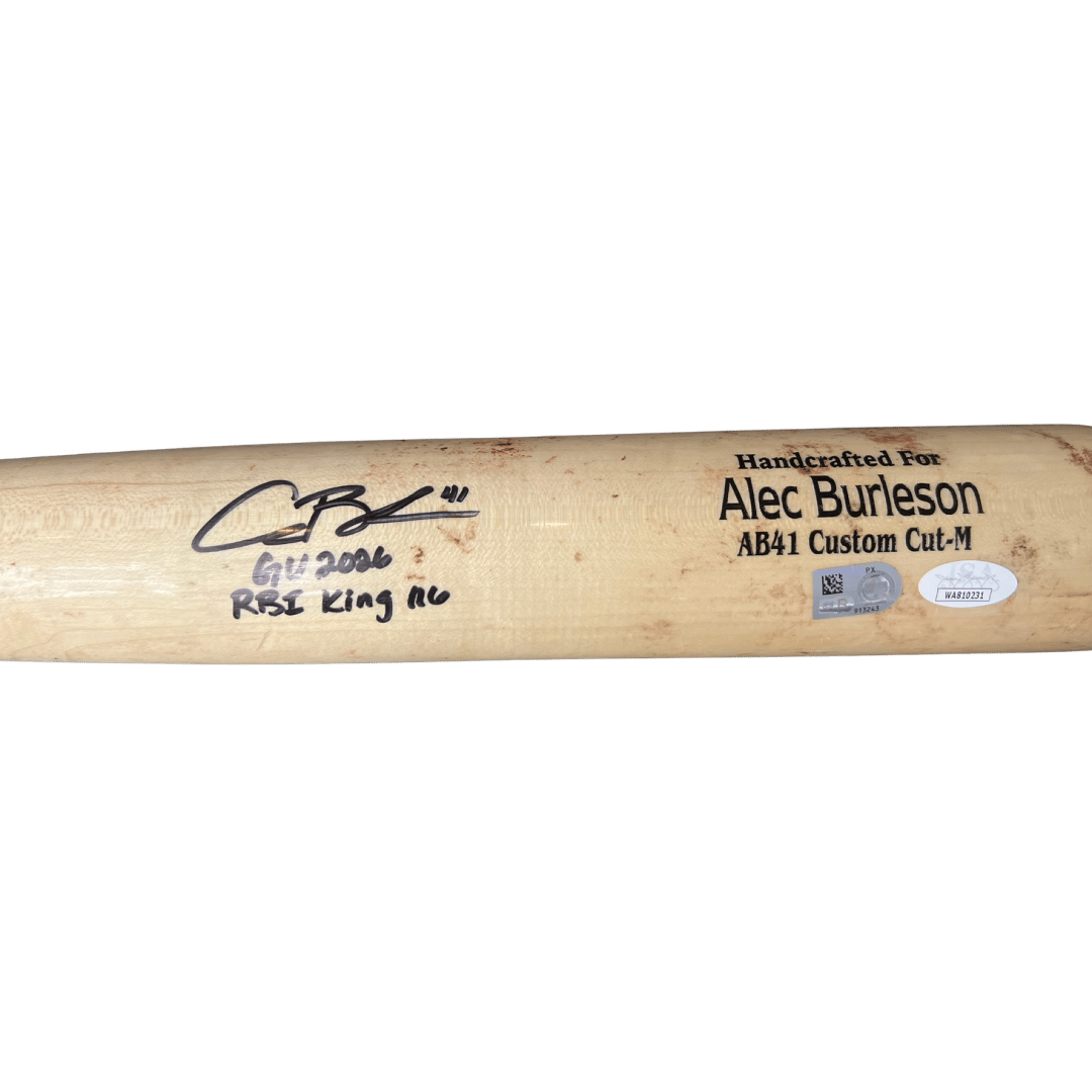 Alec Burleson St Louis Cardinals Autographed 2026 Game Used Bat w/ Inscriptions - JSA & MLB COA