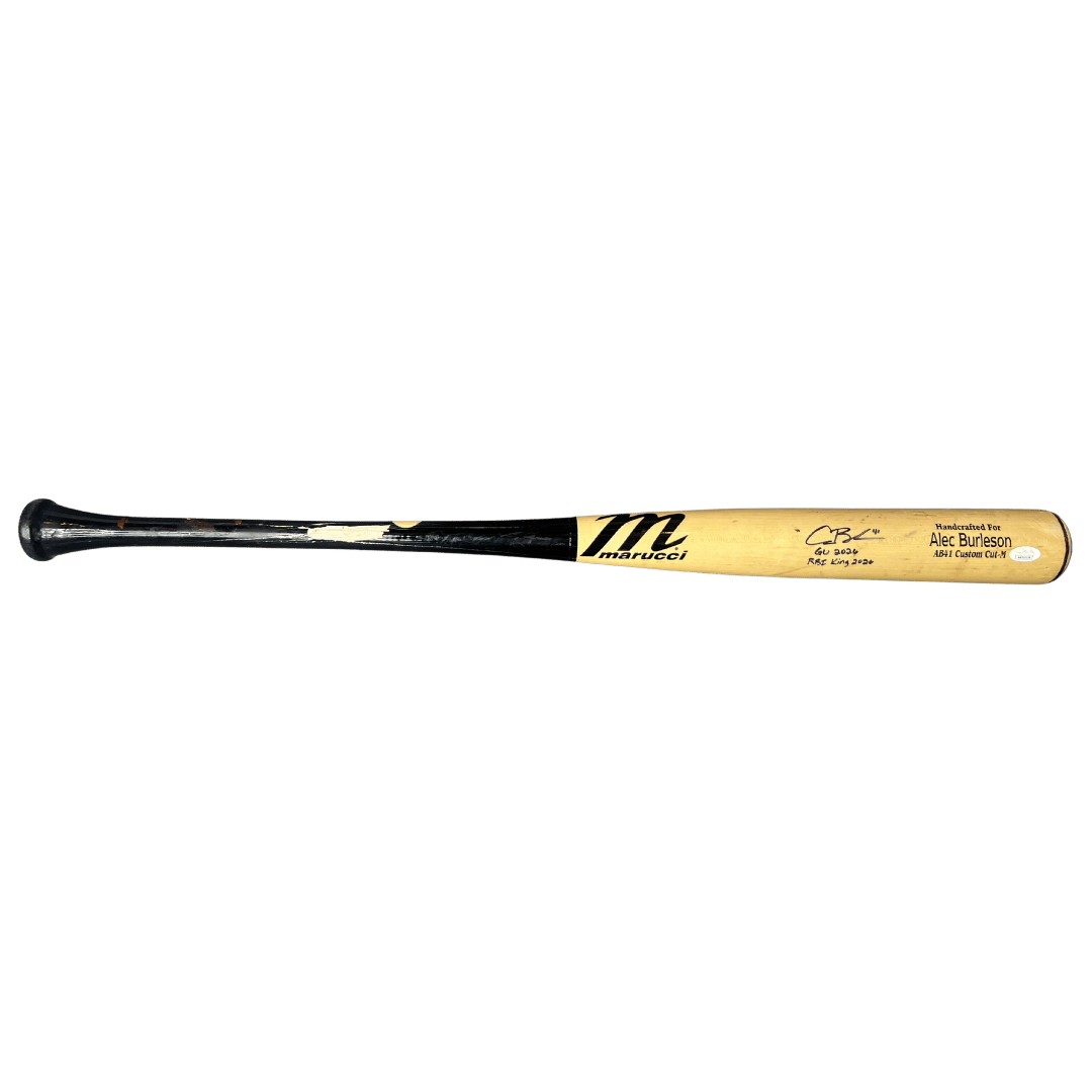 Alec Burleson St Louis Cardinals Autographed 2026 Game Used Bat w/ Inscriptions - JSA COA