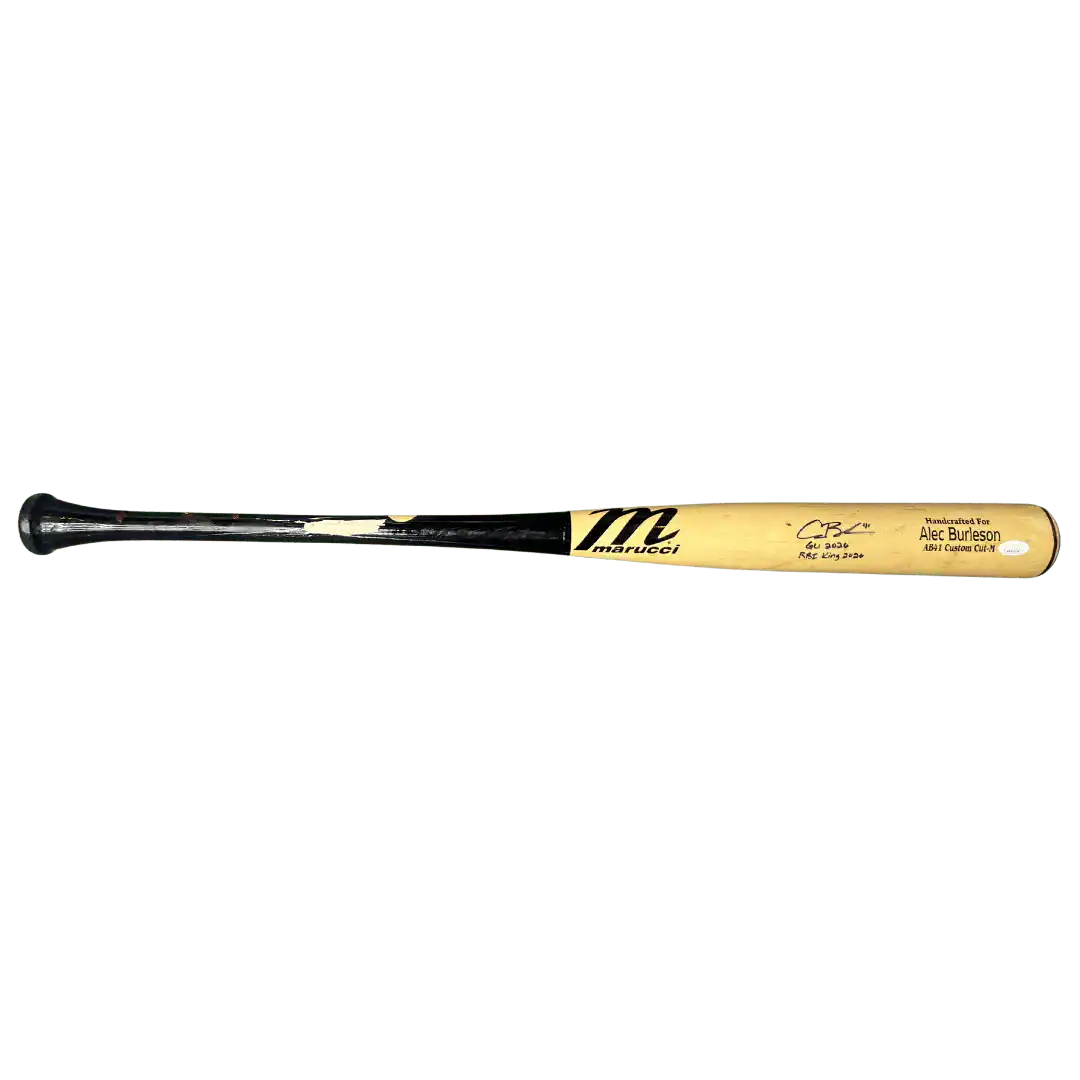 Alec Burleson St Louis Cardinals Autographed 2026 Game Used Bat w/ Inscriptions - JSA COA