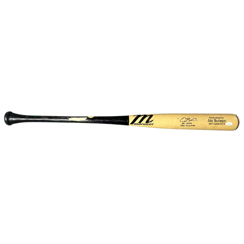 Alec Burleson St Louis Cardinals Autographed 2026 Game Used Bat w/ Inscriptions - JSA COA