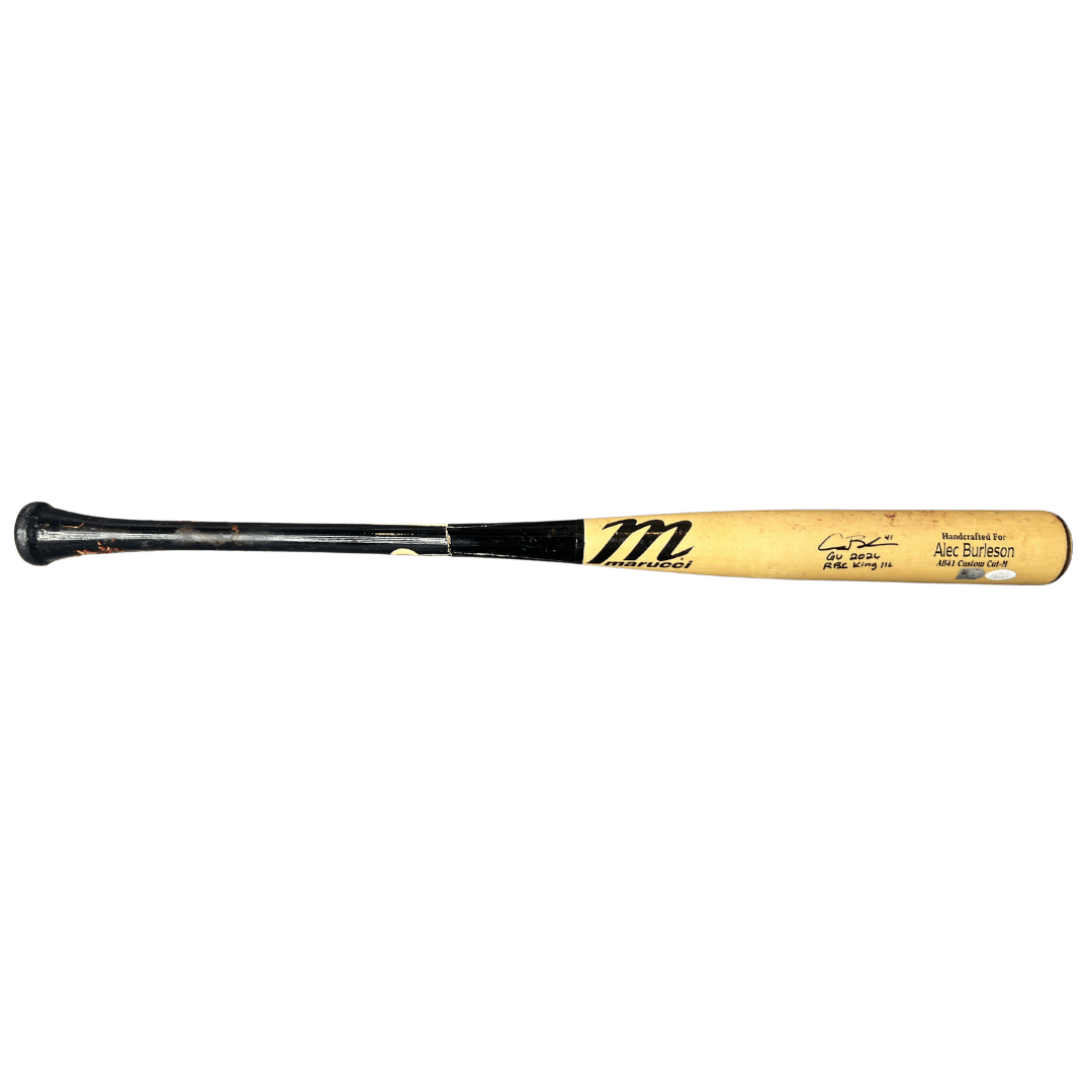 Alec Burleson St Louis Cardinals Autographed 2026 Game Used Bat w/ Inscriptions - JSA & MLB COA