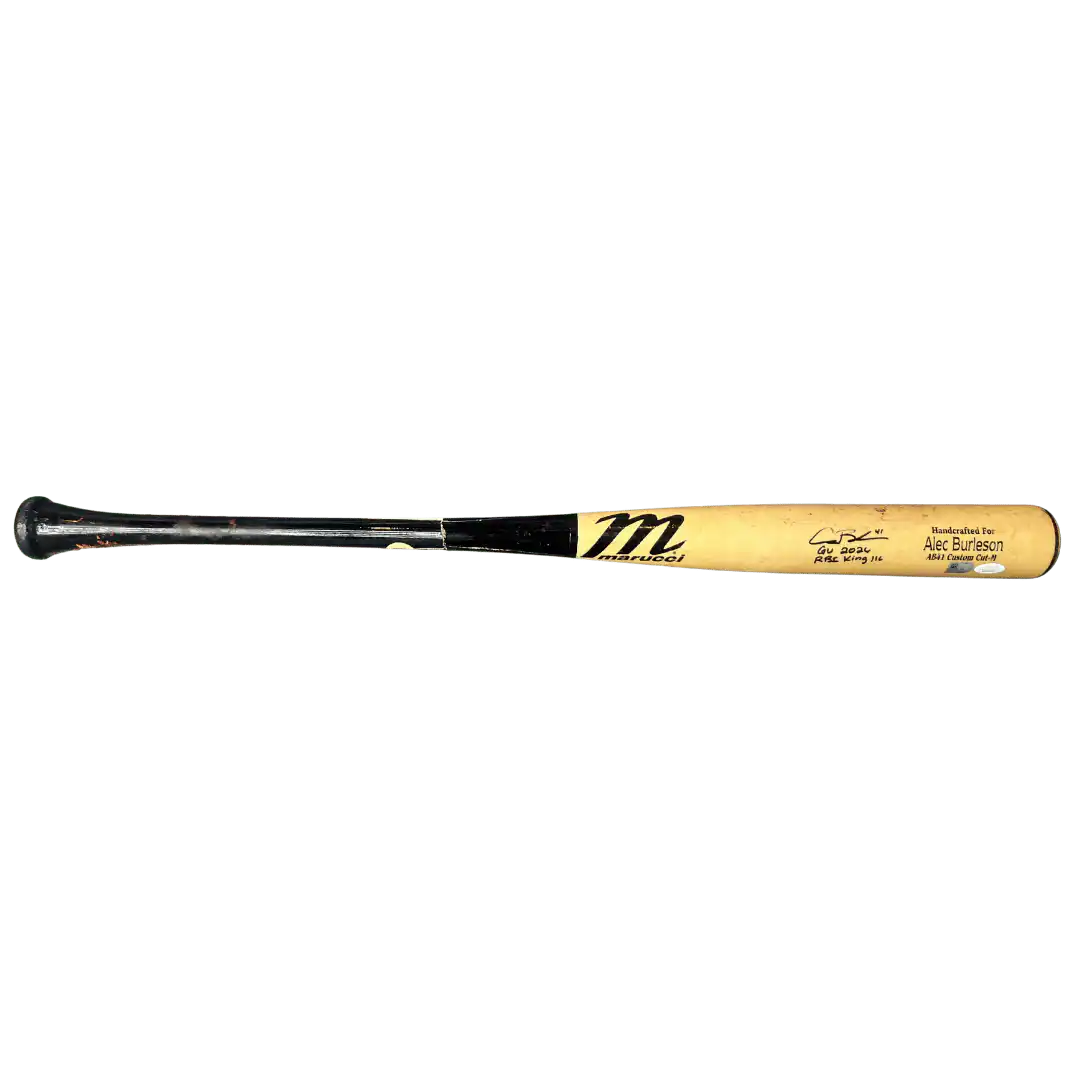 Alec Burleson St Louis Cardinals Autographed 2026 Game Used Bat w/ Inscriptions - JSA & MLB COA