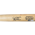 
Alec Burleson St Louis Cardinals Autographed 2026 Game Used Bat w/ Inscriptions - JSA & MLB COA — Back