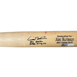 
Alec Burleson St Louis Cardinals Autographed 2026 Game Used Bat w/ Inscriptions - JSA & MLB COA — Back