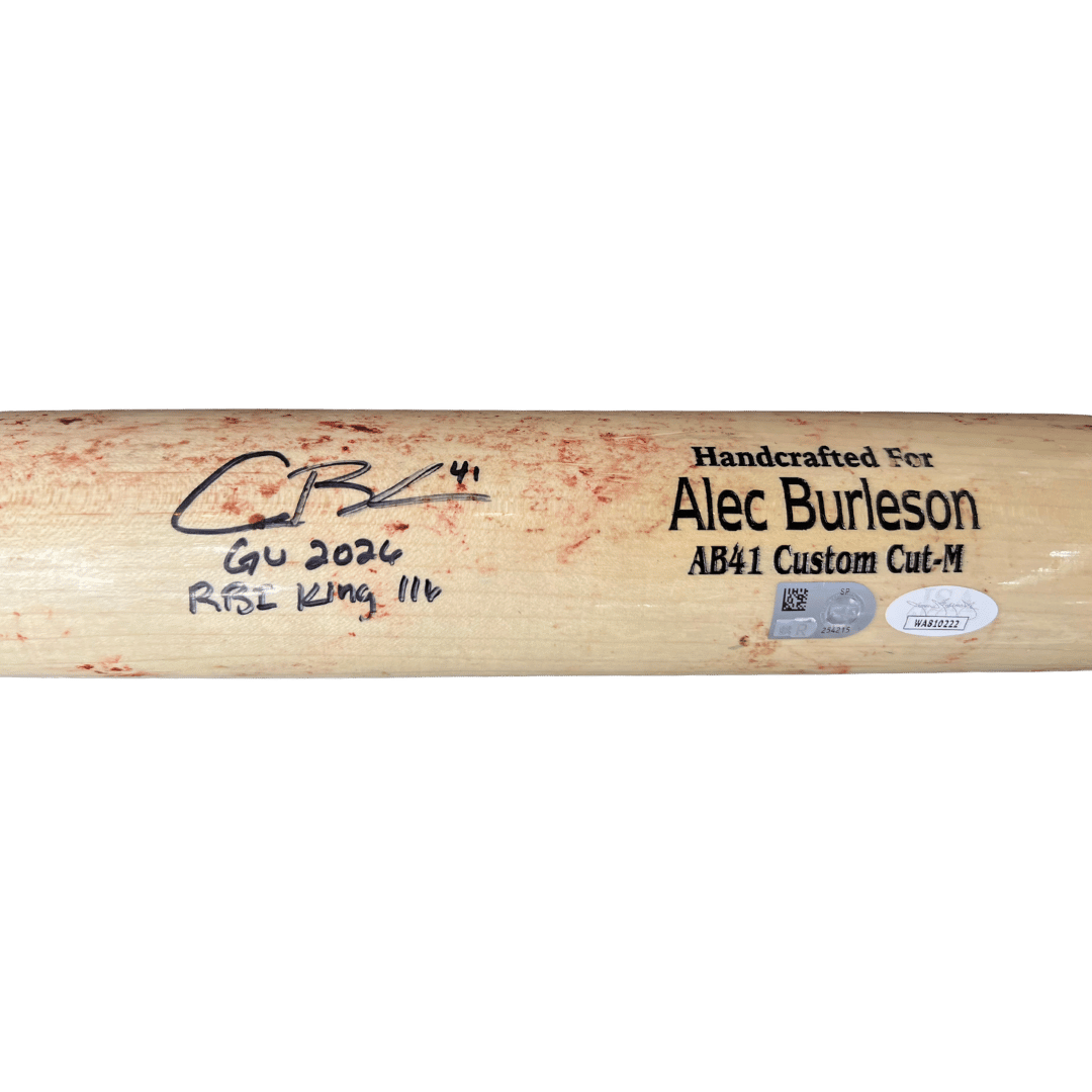 Alec Burleson St Louis Cardinals Autographed 2026 Game Used Bat w/ Inscriptions - JSA & MLB COA