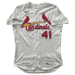 
Alec Burleson St Louis Cardinals Autographed 2026 Game Used Home Jersey w/ Inscriptions - JSA COA — Back