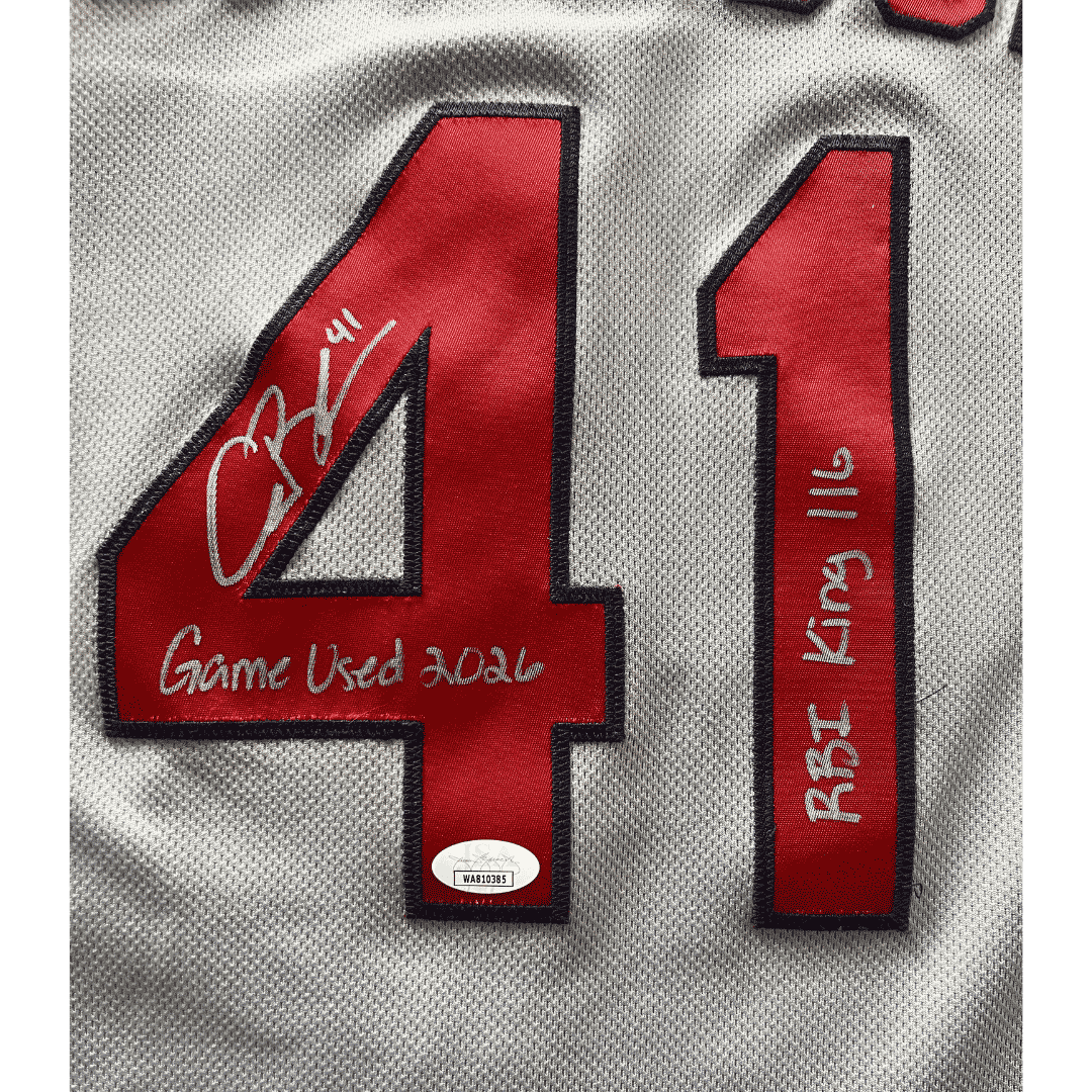 Alec Burleson St Louis Cardinals Autographed 2026 Game Used Away Jersey w/ Inscriptions - JSA COA