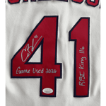 
Alec Burleson St Louis Cardinals Autographed 2026 Game Used Alternate Cream Jersey w/ Inscriptions - JSA COA — Label