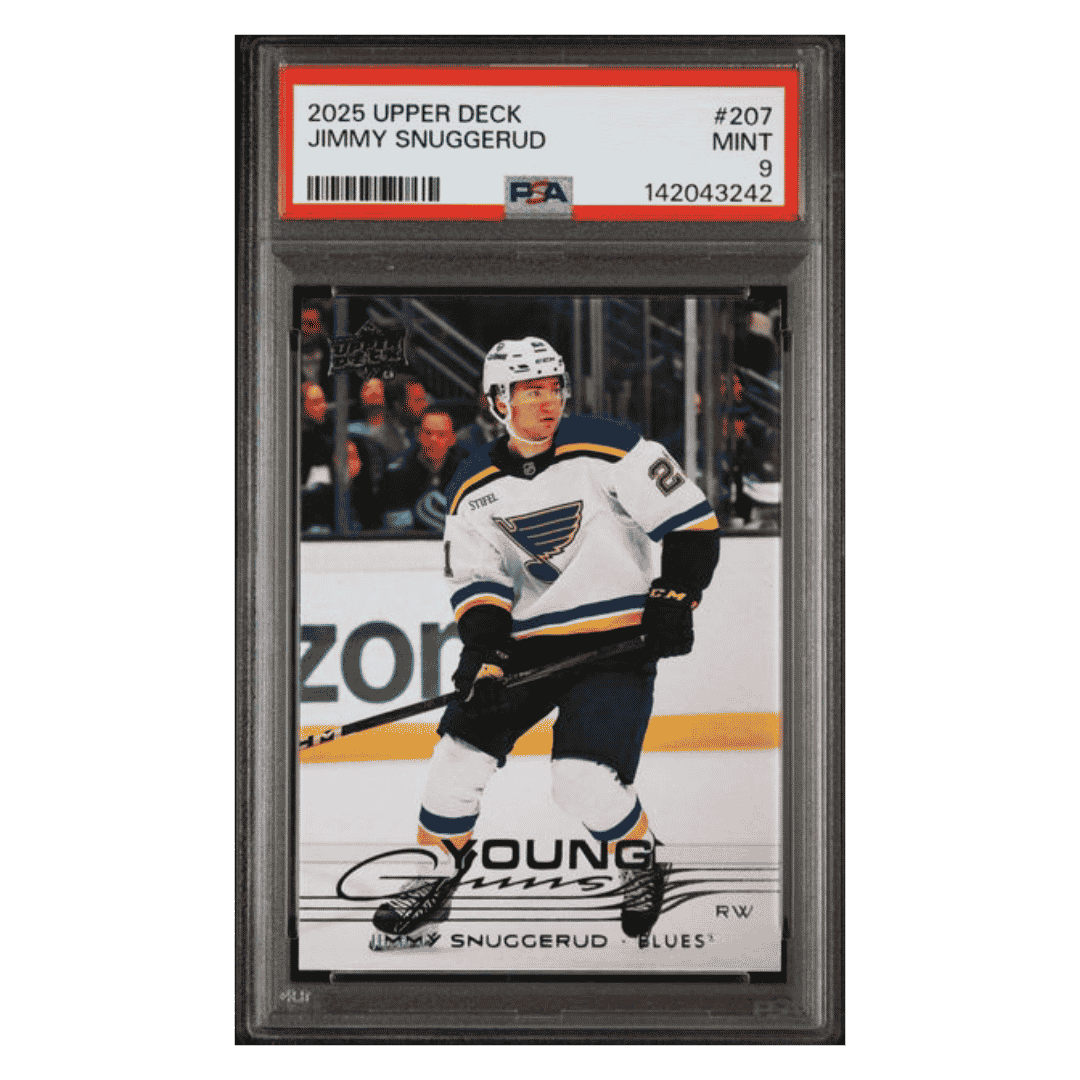 Jimmy Snuggerud PSA 9 2025 Upper Deck Young Guns Card #207