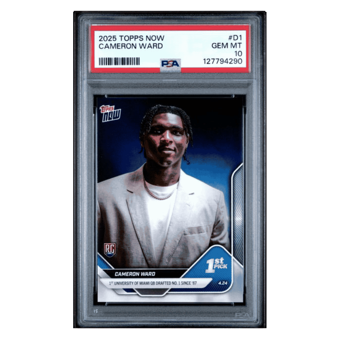 Cam Ward PSA 10 2025 Topps Now Rookie RC Card #D1