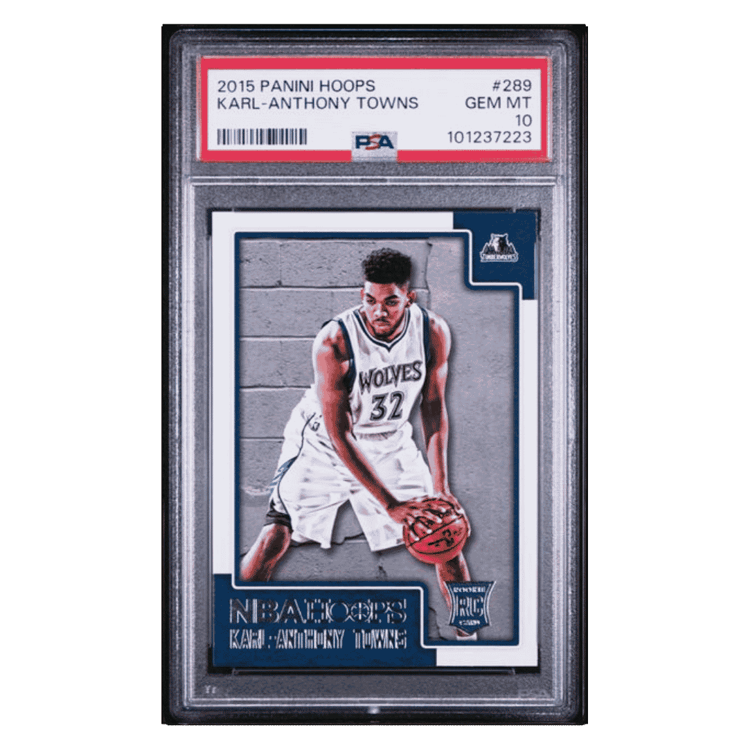 Karl-Anthony Towns PSA 10 2015 Panini Hoops Rookie RC Card #289