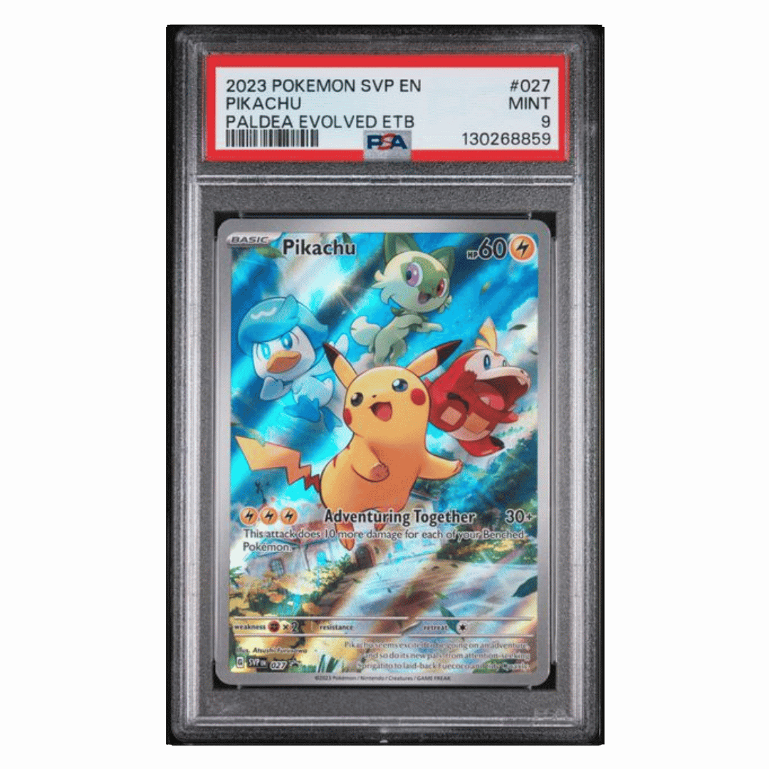 Pikachu PSA 9 2023 Pokemon Scarlet & Violet Promo Paldea Evolved ETB Card #027