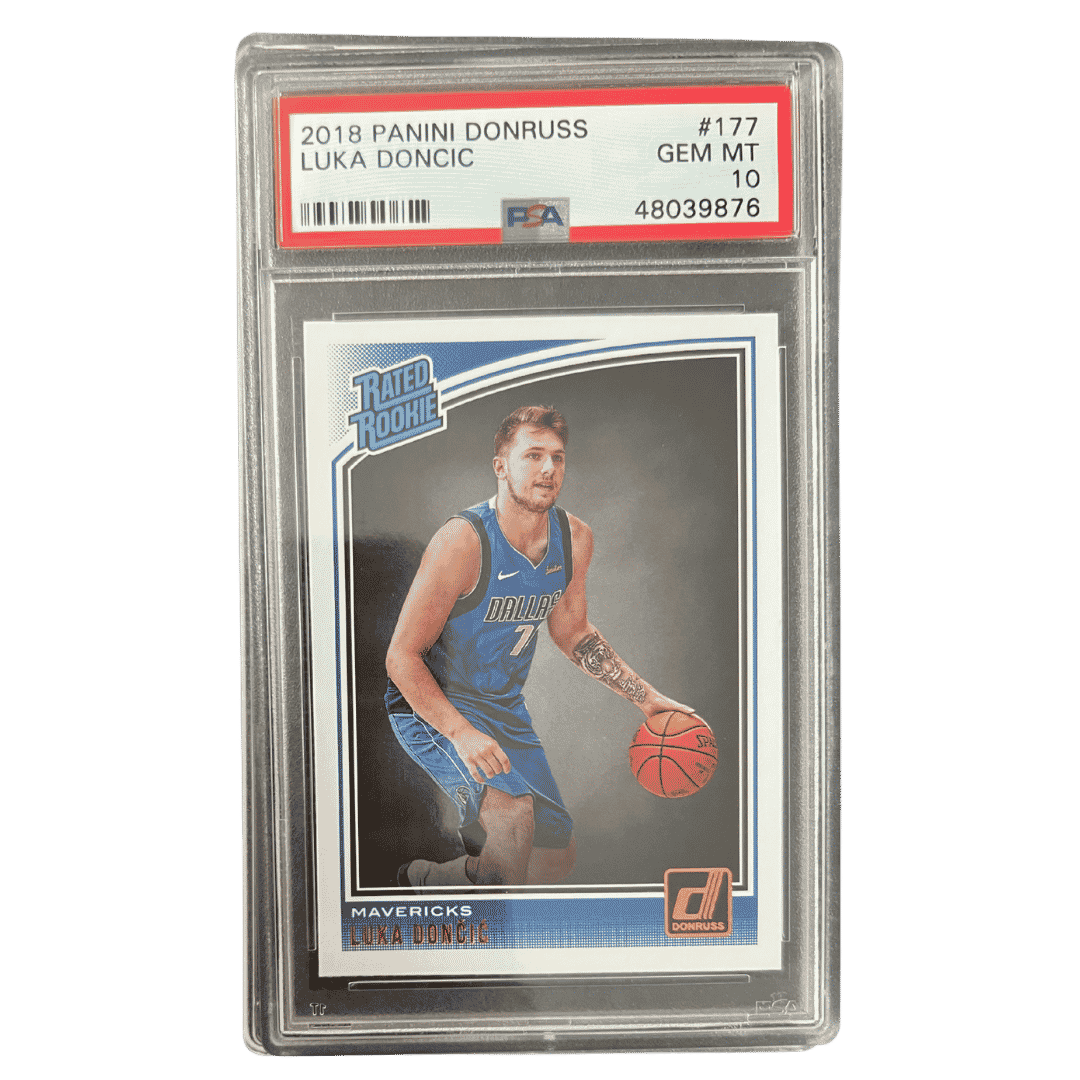 Luka Doncic PSA 10 2018 Panini Donruss Rated Rookie Card #177