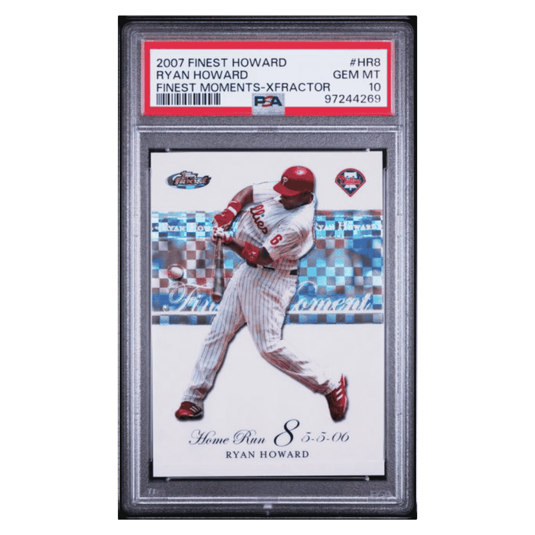 Ryan Howard PSA 10 2007 Topps Finest Howard Finest Moments - XFractor #d/ 50 Card #HR8