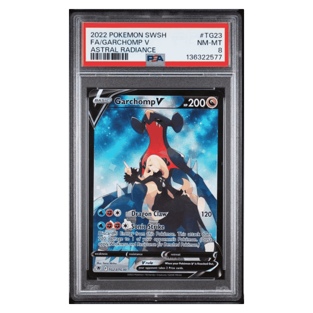 Garchomp V PSA 8 2022 Pokemon Sword & Shield Astral Radiance Full Art Card #TG23